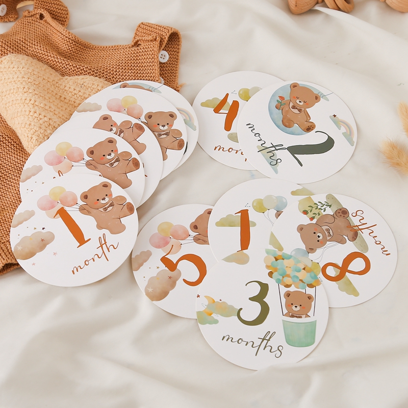 Photography Of The Day - 16pc Paper Milestone Newborn Photography Shooting