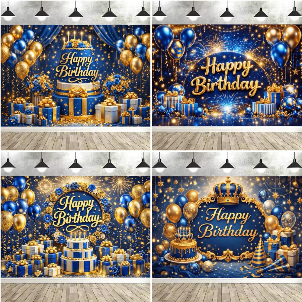 Blue Gold Luxury Happy Birthda - đánh giá và giá Photography Of A Man