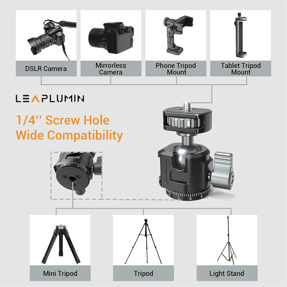 LEAPLIGHT Metal Mini Ball Head - đánh giá và giá Fluid Head Tripod
