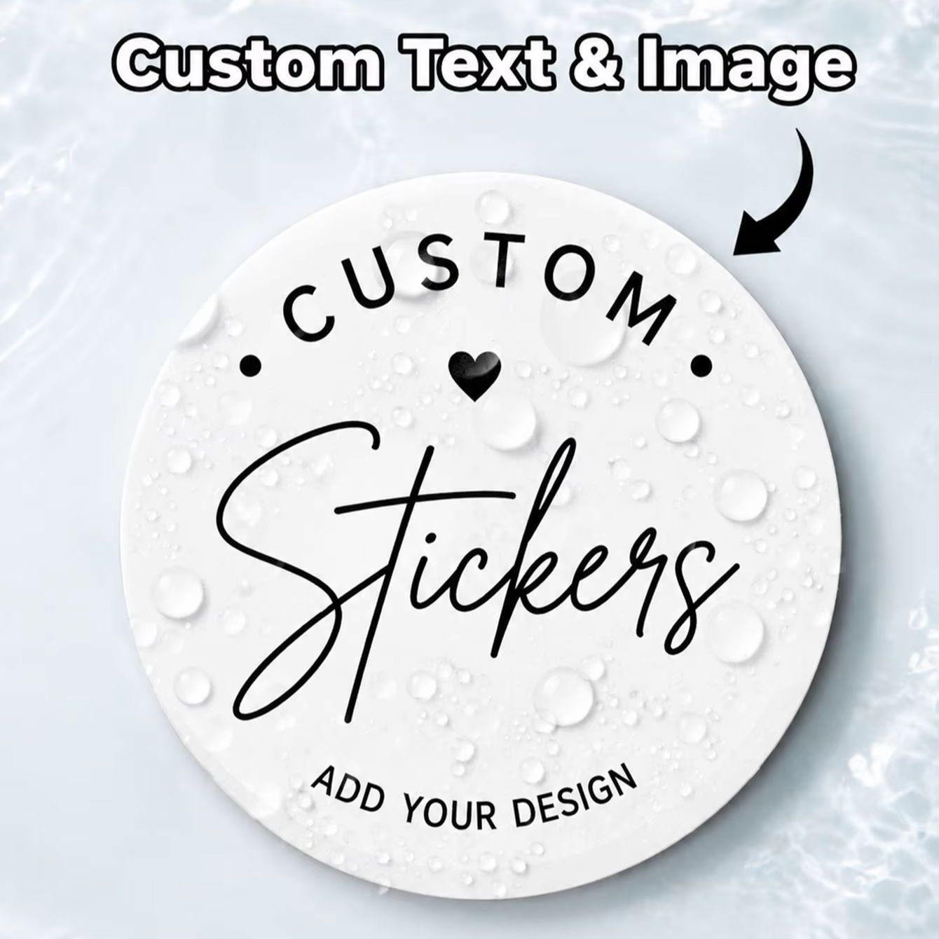 1/50/100PCS Custom Round Water - đánh giá và giá Photography Logo