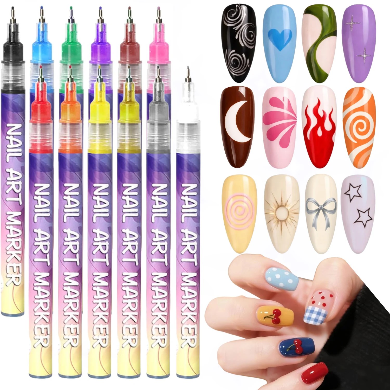 12 Colors 3D Nail Art Pens Set - đánh giá và giá Photography Fine Art