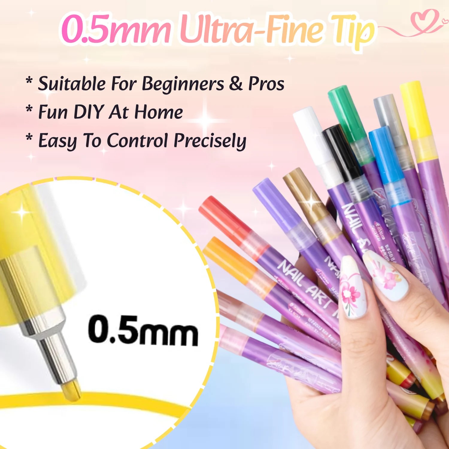12 Colors 3D Nail Art Pens Set - đánh giá và giá Photography Fine Art