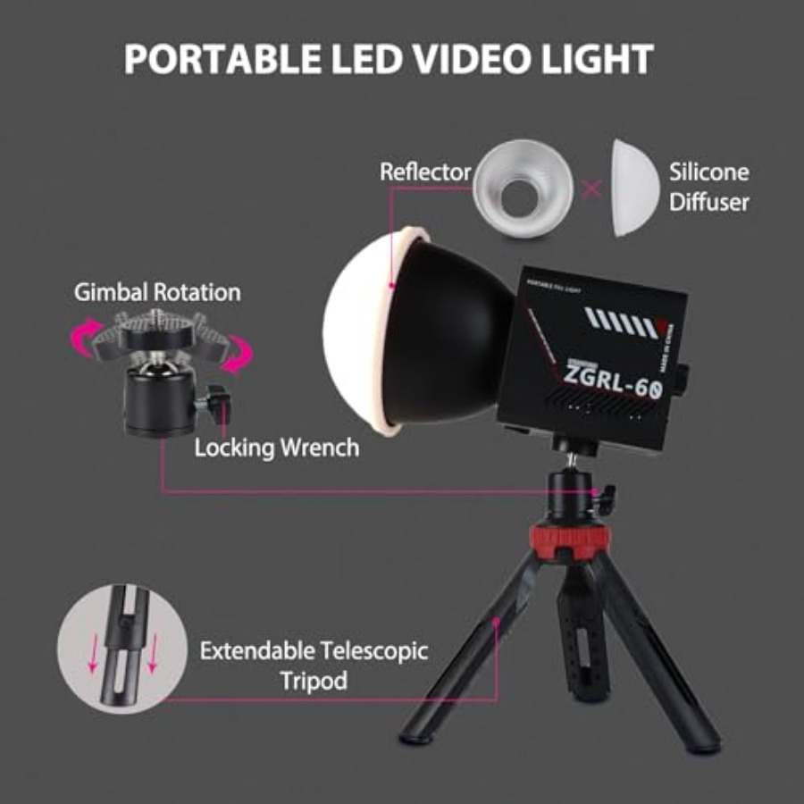 60W COB LED Video Light Handhe - đánh giá và giá Photography Videos