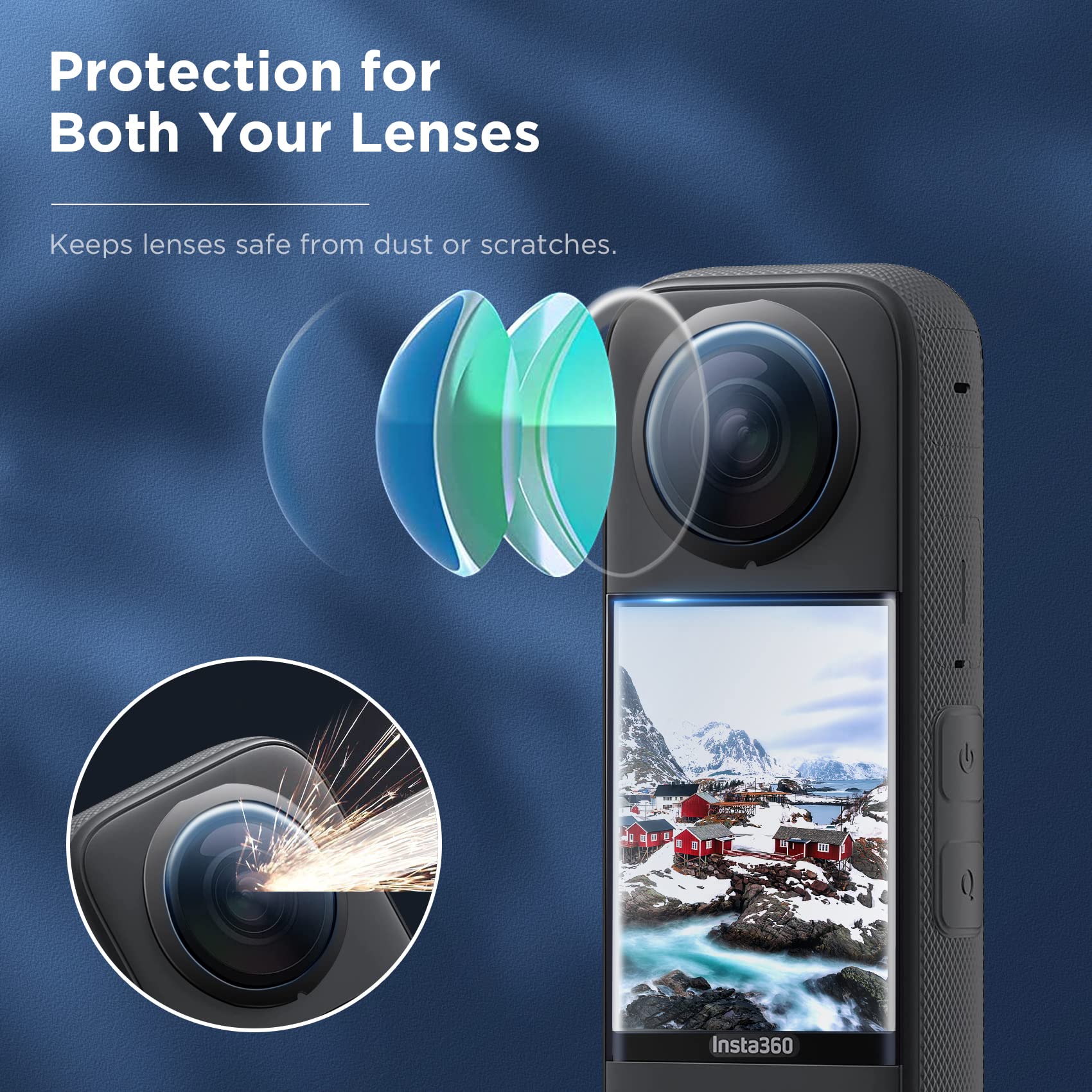 Accessories Set for Insta360 X - đánh giá và giá Lens Case Pouch