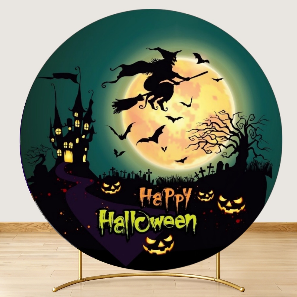 Round Halloween Backdrop Skull - đánh giá và giá Photography Trick