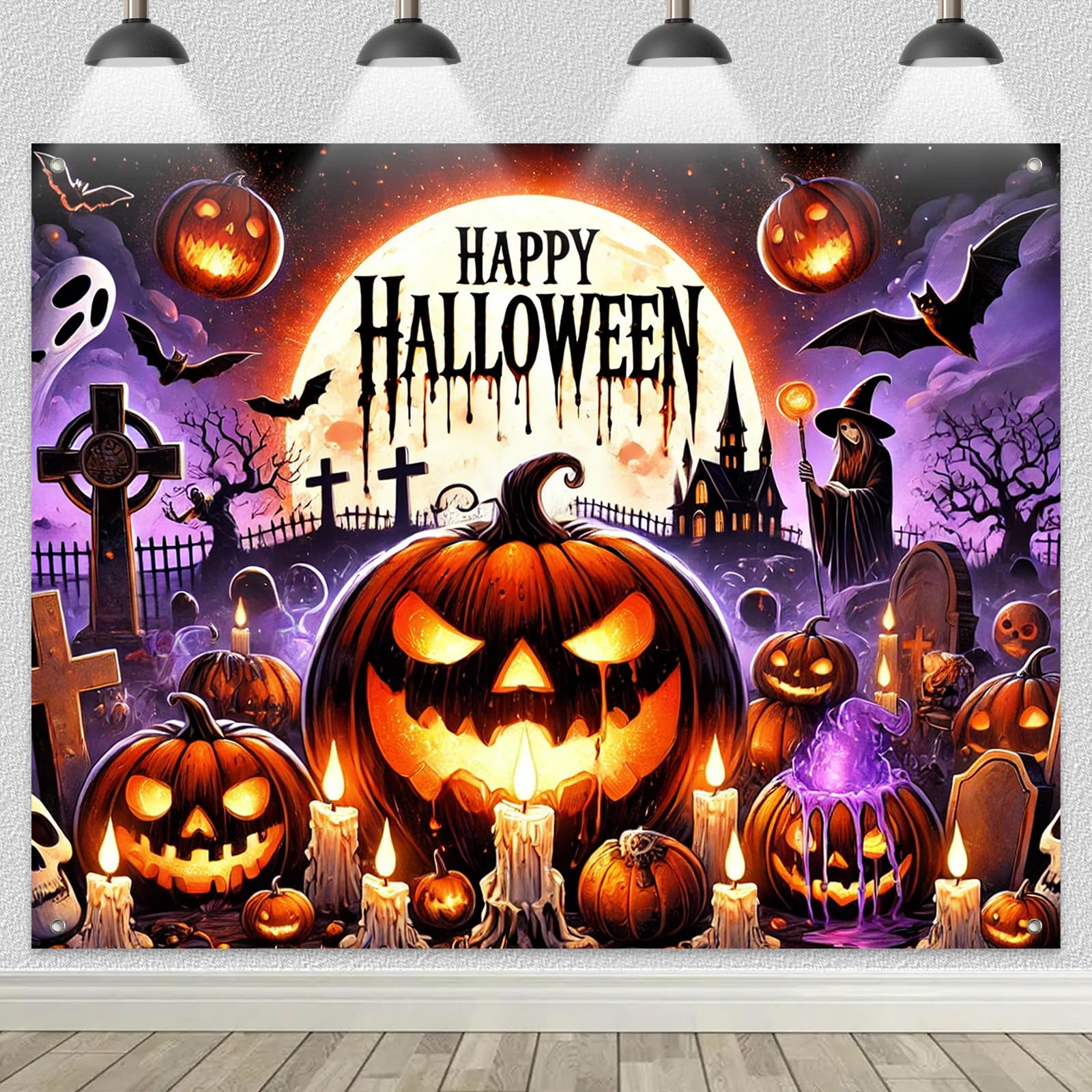 Spooky Pumpkin Witch Ghost Bat - đánh giá và giá Photography Trick