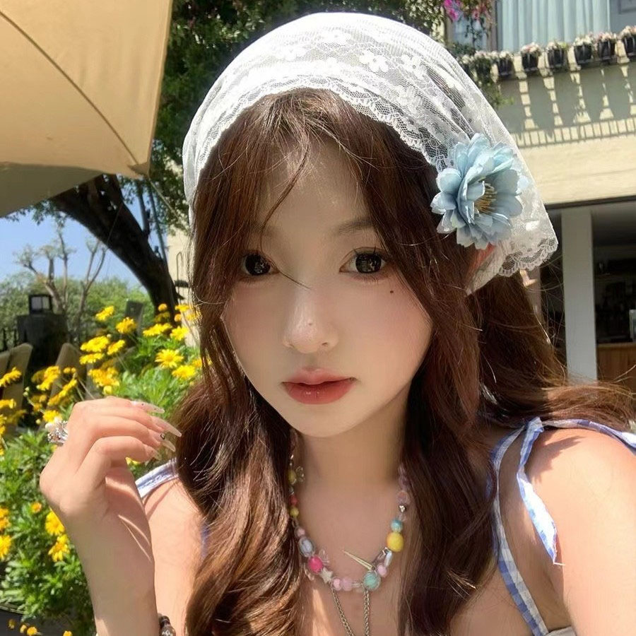 1PC triangle Lace scarf white  - đánh giá và giá Photography Triangle