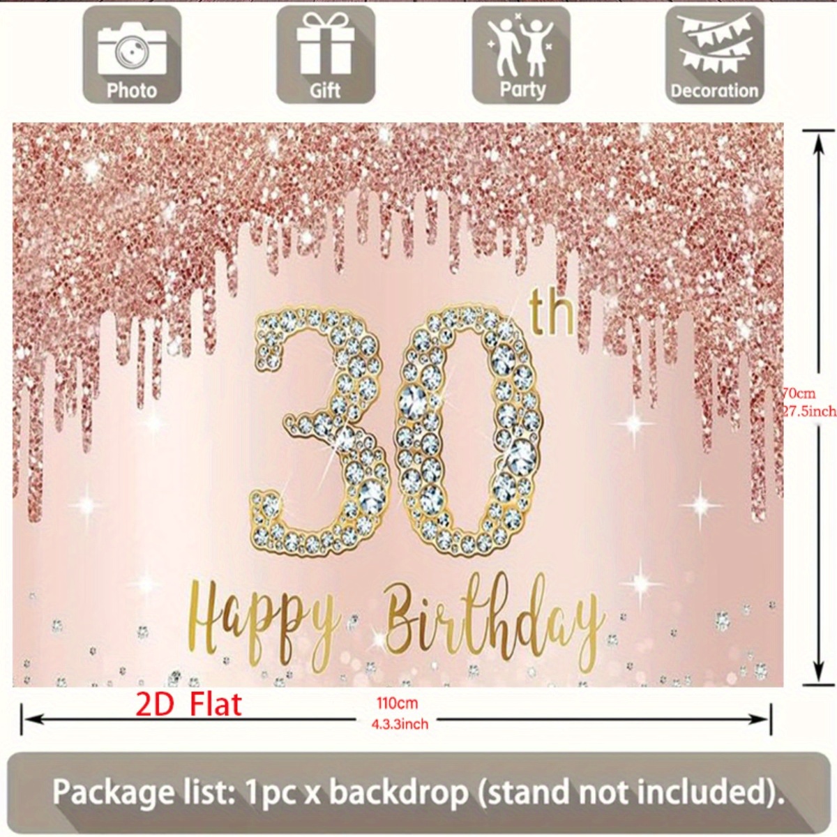 A 30th birthday background ban - đánh giá và giá Photography Logo