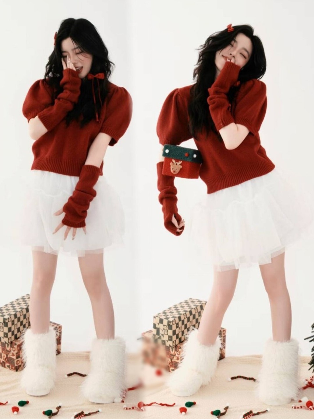 Christmas Theme Red Sweater Ar - đánh giá và giá Photography Studio