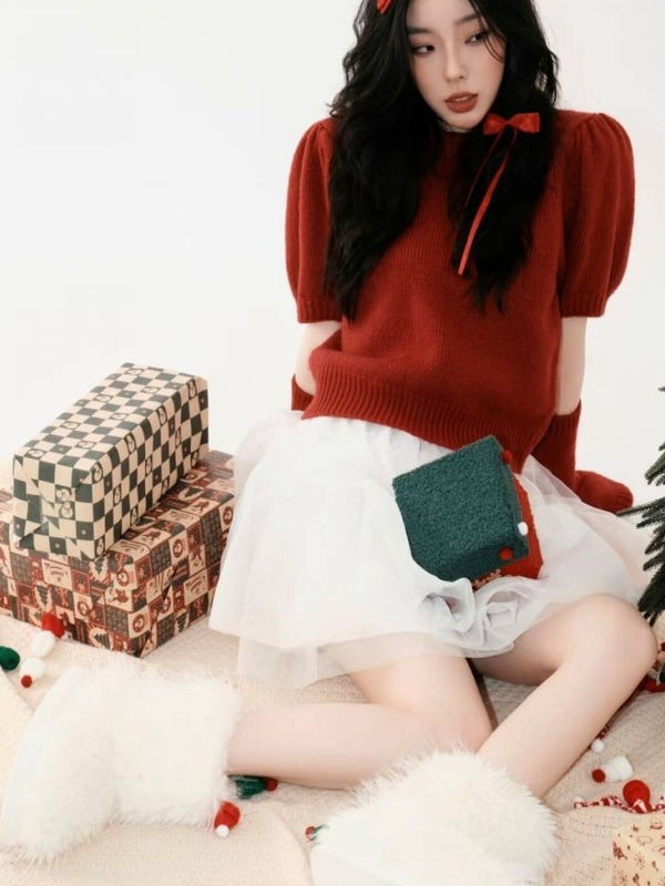 Christmas Theme Red Sweater Ar - đánh giá và giá Photography Studio
